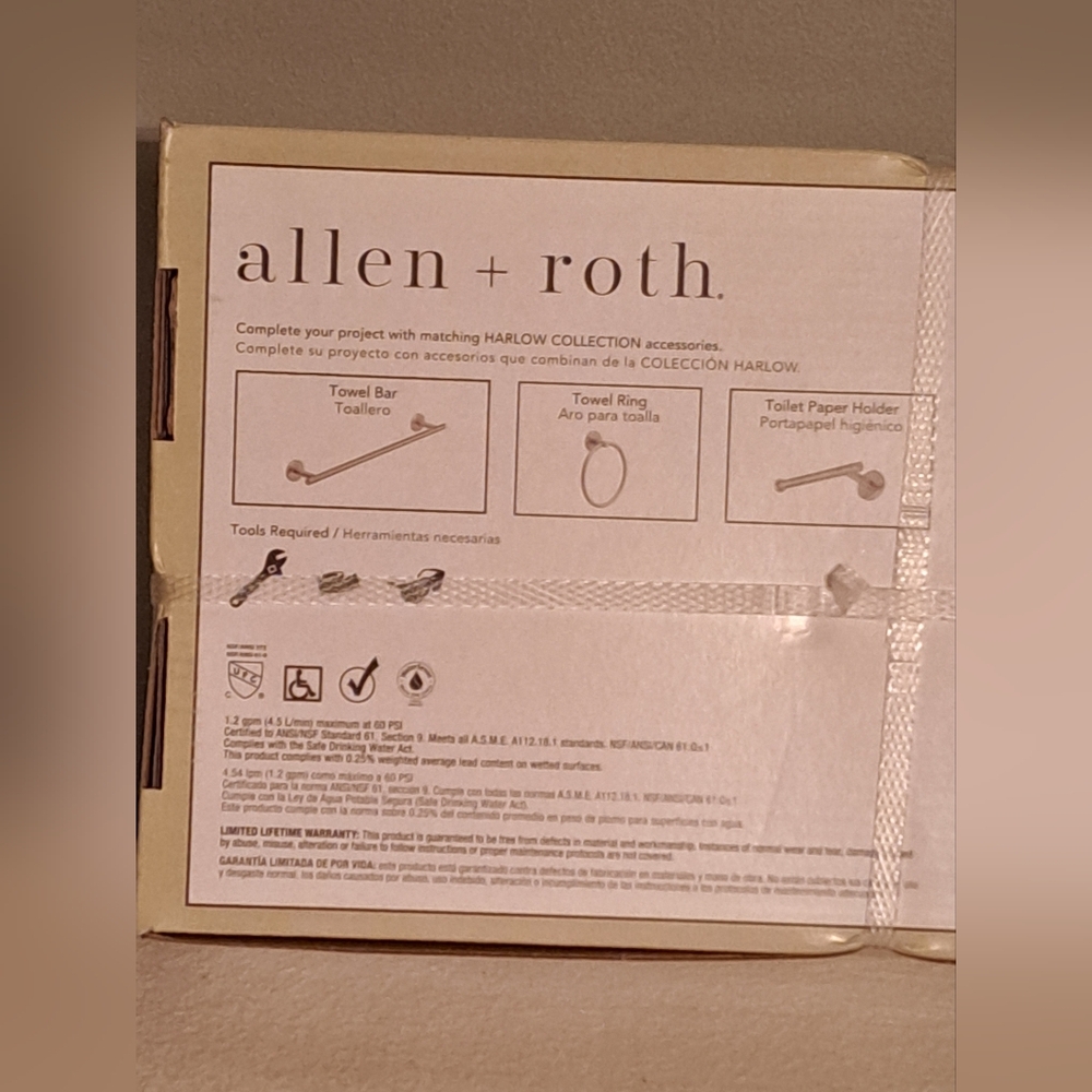 Bath Faucet Single Handle Silver Allen + Roth #5287458 New - Picture 6 of 7